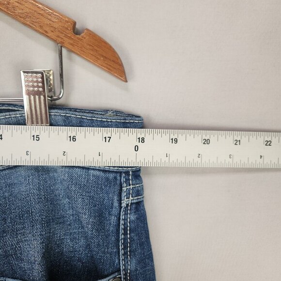 TK Axel Slim Boot Denim Jeans Men's 34x32 Distressed Classic Work Flap Pockets - Picture 3 of 7